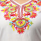 Plus Size Floral Embroidered V-Neck Top