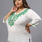 Plus Size Floral Embroidered V-Neck Top