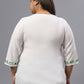 Plus Size Floral Embroidered V-Neck Top
