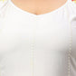 Plus Size Floral Embroidered V-Neck Longline Cotton Top