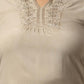 Plus Size Floral Embroidery Mandarin Collar Cotton Regular Top