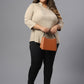 Plus Size Floral Embroidery Mandarin Collar Cotton Regular Top