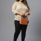 Plus Size Floral Embroidery Mandarin Collar Cotton Regular Top
