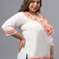 Plus Size Round Neck Cap Sleeves Top