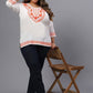 Plus Size Round Neck Cap Sleeves Top