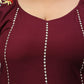 Plus Size Floral Embroidery Cotton Regular Top