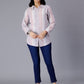 White Striped Long Sleeves Pure Cotton Casual Shirt