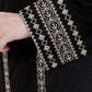 Women Black Embroidered  Tie-Up Neck Party Wear Top
