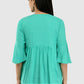 Women Teal Top Casual Bell Sleeves Floral Print