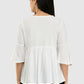 Women White Top Casual Bell Sleeves Floral Print