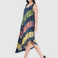 Women Dress Blue Aline Rayon Sleeveless Ombre Dye Asymmetric