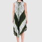 Women Dress Light Green Rayon Sleeveless Ombre Dye Asymmetric