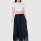 Women Skirt Navy Blue Regular Fit And Flare