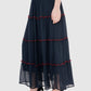 Women Skirt Navy Blue Regular Fit And Flare