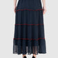 Women Skirt Navy Blue Regular Fit And Flare