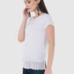 Women Top White Rayon With Less