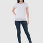 Women Top White Rayon With Less