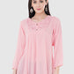 Women Top Baby Pink Fabric Rayon