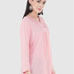 Women Top Baby Pink Fabric Rayon