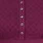 Women Dress Wine Brown Aline Cotton Long Caps Sleeve