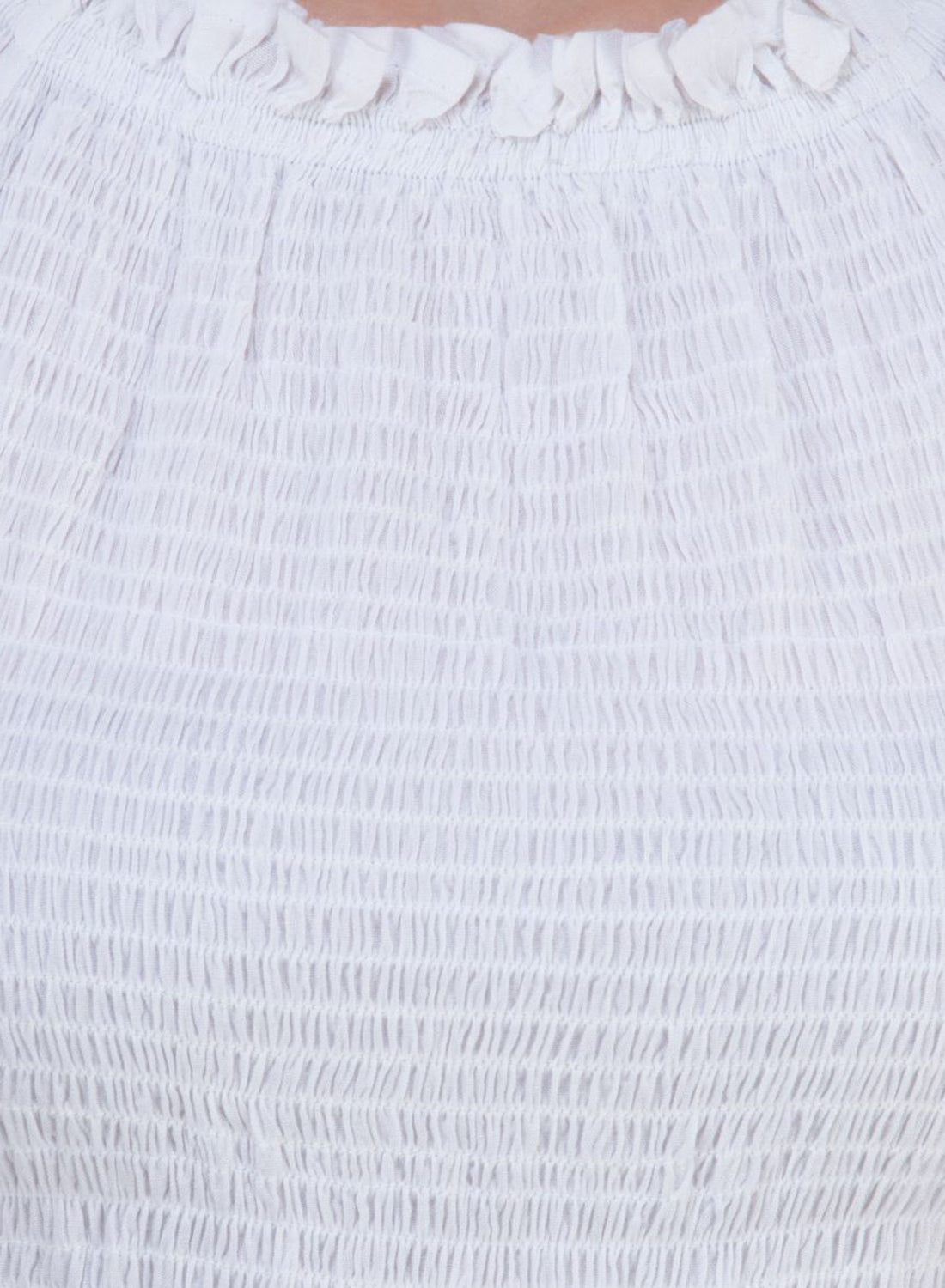 Women Dress White Aline Rayon Midi