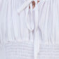 Women Dress White Fit and Flare Cotton Midi