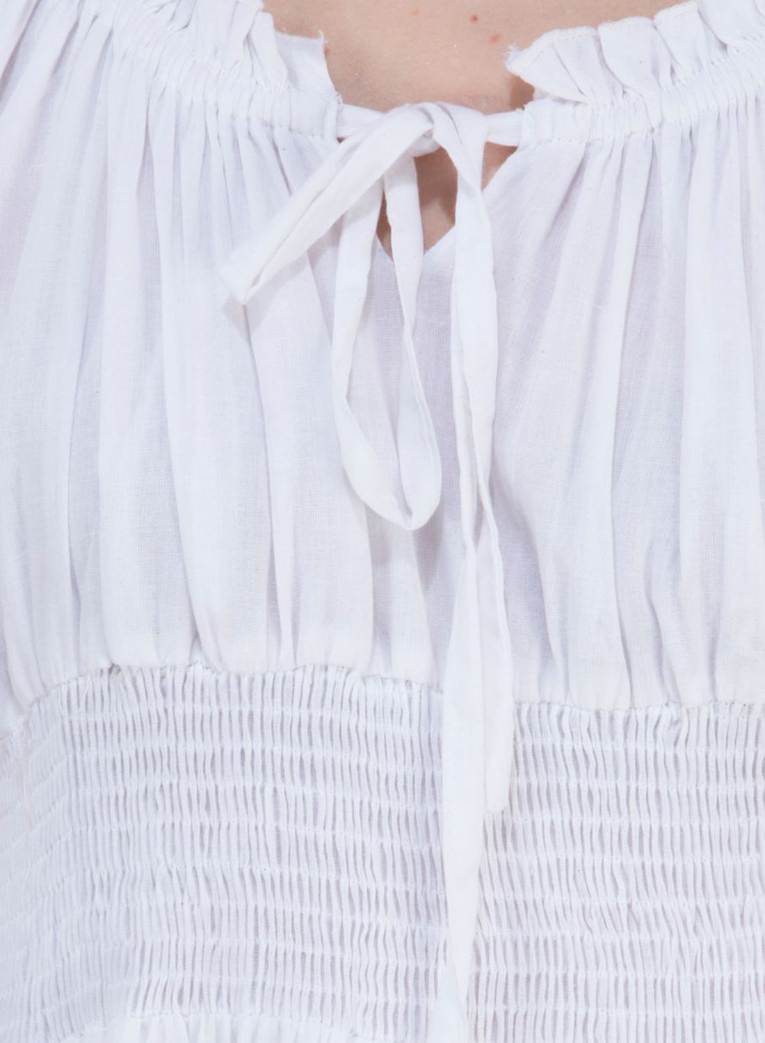 Women Dress White Fit and Flare Cotton Midi