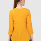 Women Top Yellow Regular Fit and Flare 3/4 Sleeve