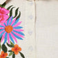 Women Top White Tunic Regular Fit Full Sleeve Embroidery Work