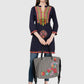 Women Top Blue Casual Regular Fit 3/4 Sleeve Embroidery Work