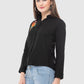 Women Top Brown Casual Regular Fit Full Sleeve Embroidery Work