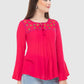 Women Top Rani Casual Regular Fit Bell Sleeve Embroidery Work