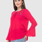 Women Top Rani Casual Regular Fit Bell Sleeve Embroidery Work