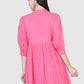 Women Top Pink Casual Regular Fit and Flare 3/4 Sleeve