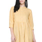 Women Top Musturd Casual Regular Fit and Flare 3/4 Sleeve