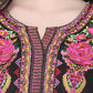 Women Top Black Party Wear Fit and Flare 3/4 Sleeve