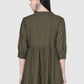 Women Top Mehandi Green Casual Regular Fit and Flare 3/4 Sleeve