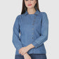 Women Shirt Regular Fit Solid Denim