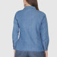 Women Shirt Regular Fit Solid Denim