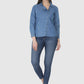 Women Shirt Regular Fit Solid Denim