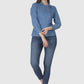 Women Shirt Regular Fit Solid Denim