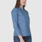 Women Shirt Regular Fit Solid Denim