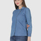 Women Shirt Regular Fit Solid Denim