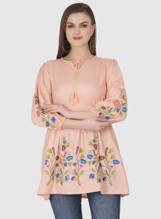 Women Top Regular Fit and Flare Puff Sleeve