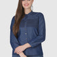 Women Shirt Regular Solid Denim