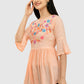 Women Top Pich Casual Regular Bell Sleeve