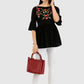 Women Top Black Casual Regular Bell Sleeve