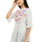 Women Top White Casual Regular Bell Sleeve