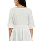Women Top White Casual Regular Bell Sleeve