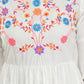 Women Top White Casual Regular Bell Sleeve